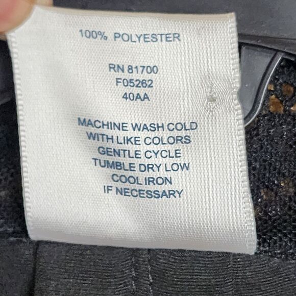 VTG Bedford Fair Black L/S Blouse High Collar Lace 22W Shoulder Pads Victorian - Picture 9 of 12